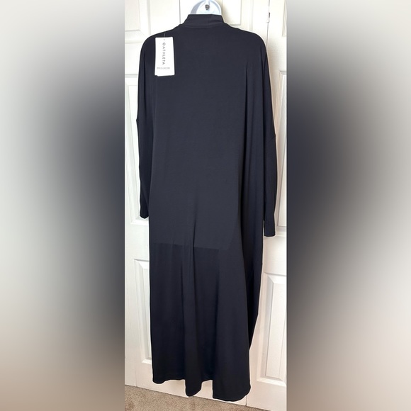 New ATHLETA Modal Full Length Robe Black Long Open Front Pockets S/M NWT $129 - Picture 15 of 16